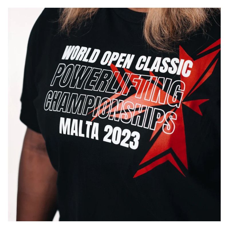 tshirt z logo 2023 IPF CLASSIC WORLDS COMPETITION Malta