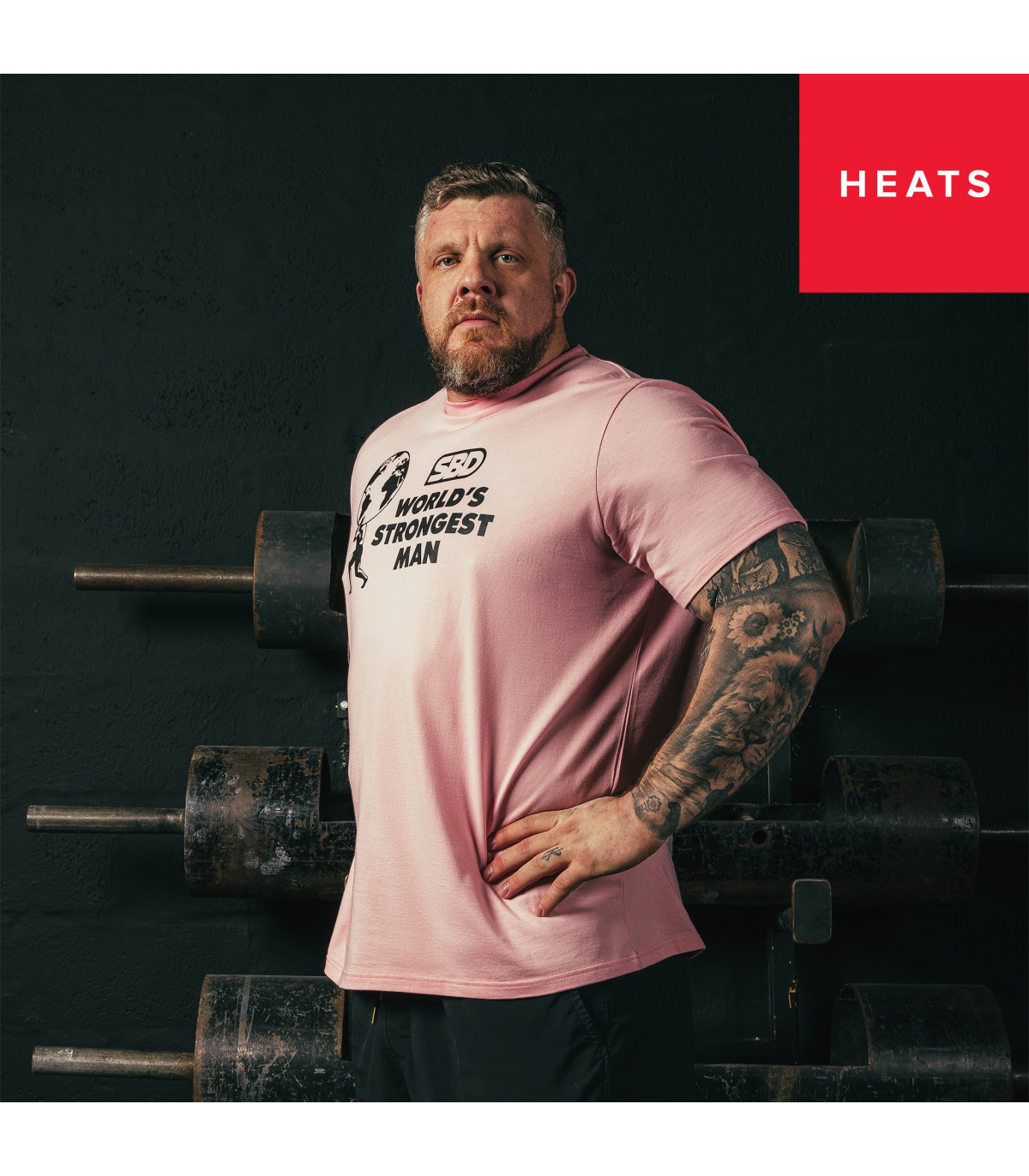 Różowy t-shirt World's Strongest Man 2026 Heats